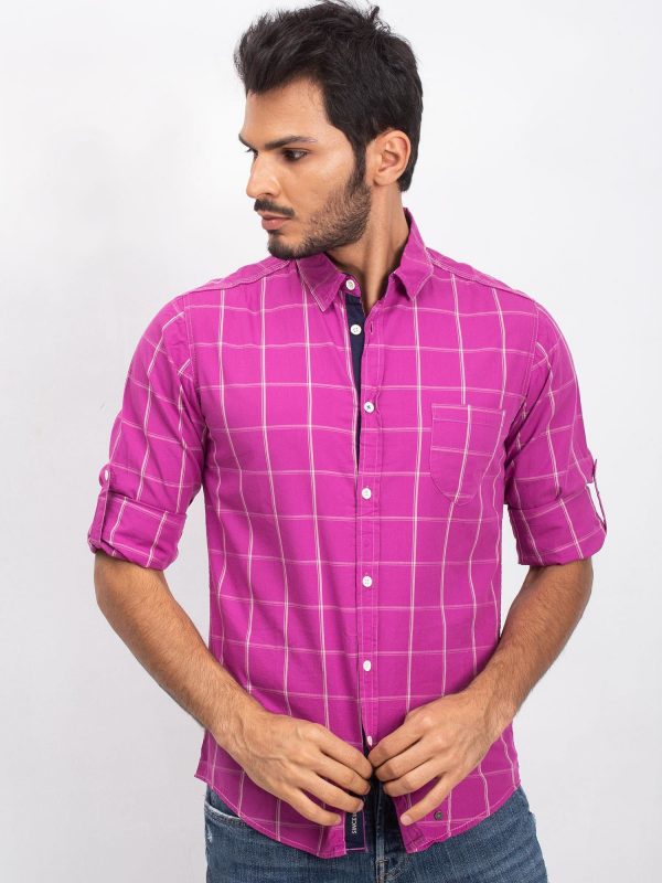 Dark pink shirt for men Divided