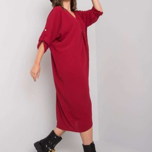 Burgundy loose Dorsey dress