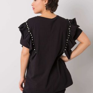 Black blouse with Miabella applique