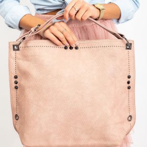 Dirty pink large women's handbag