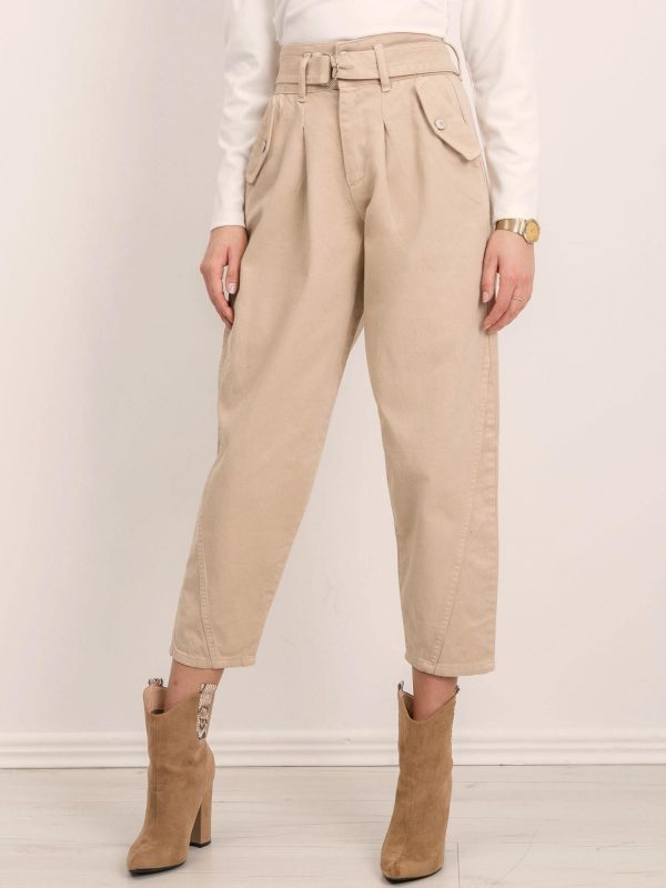 BSL Beige trousers with belt