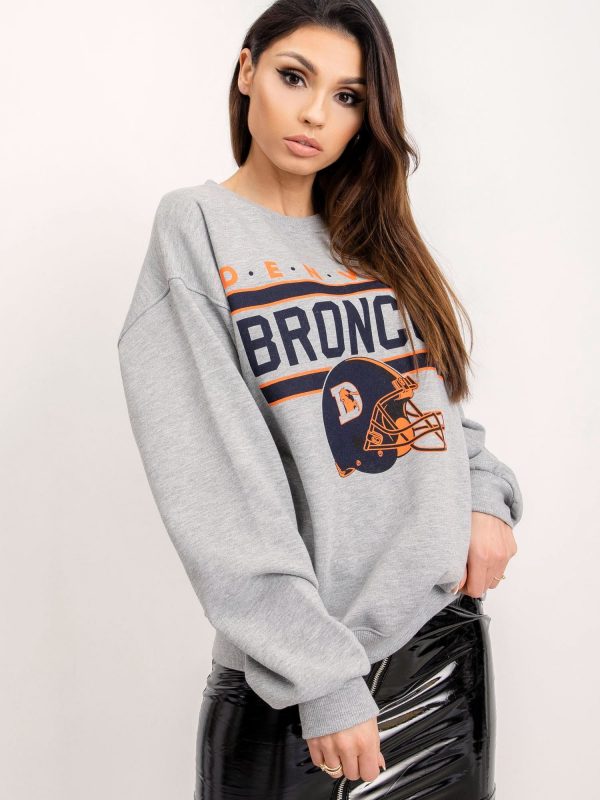 BSL Women's Grey Print Sweatshirt