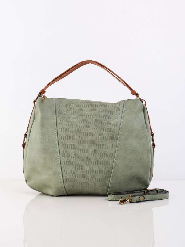 Green Women's Bag with Detachable Strap