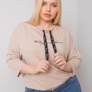 Light beige plus size blouse with Perry inscription