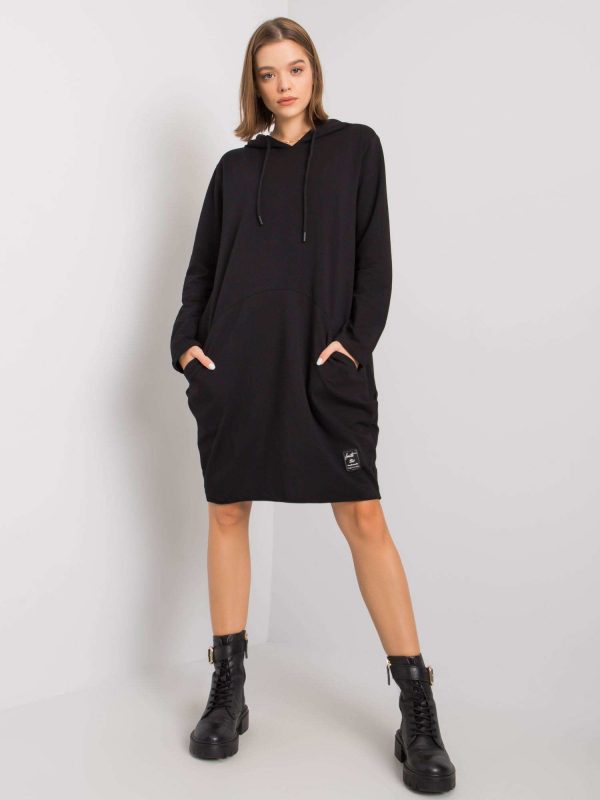 Aldila Black Hooded Dress