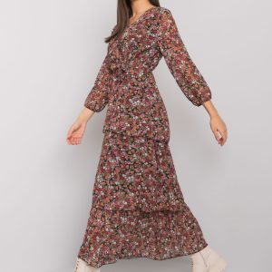 Atmore OCH BELLA Black Floral Long Dress