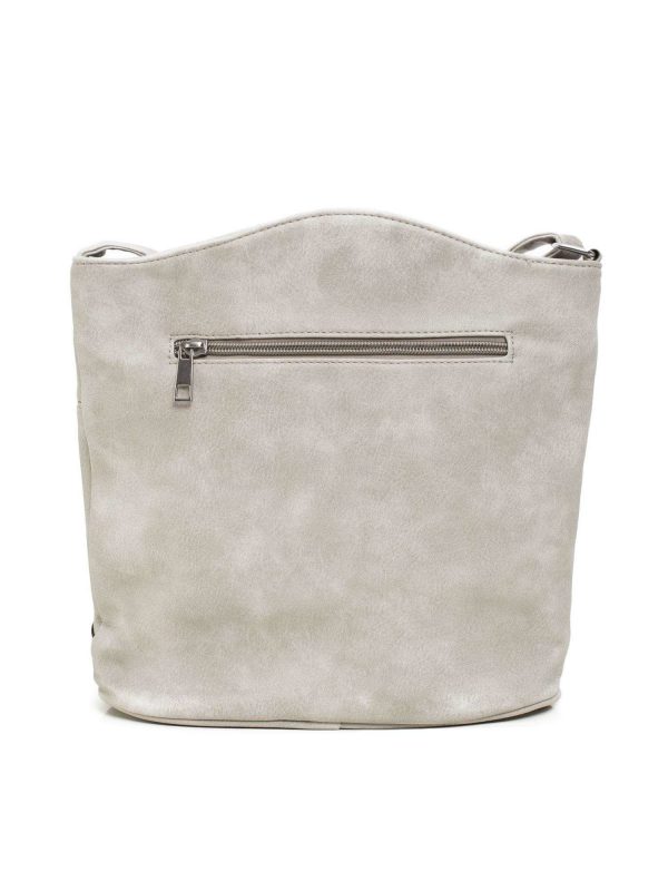 Light grey eco leather bag