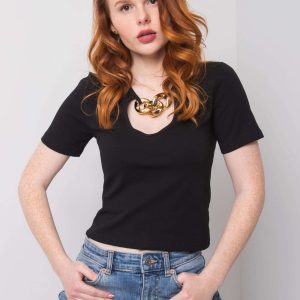 Black Averie Cotton Blouse