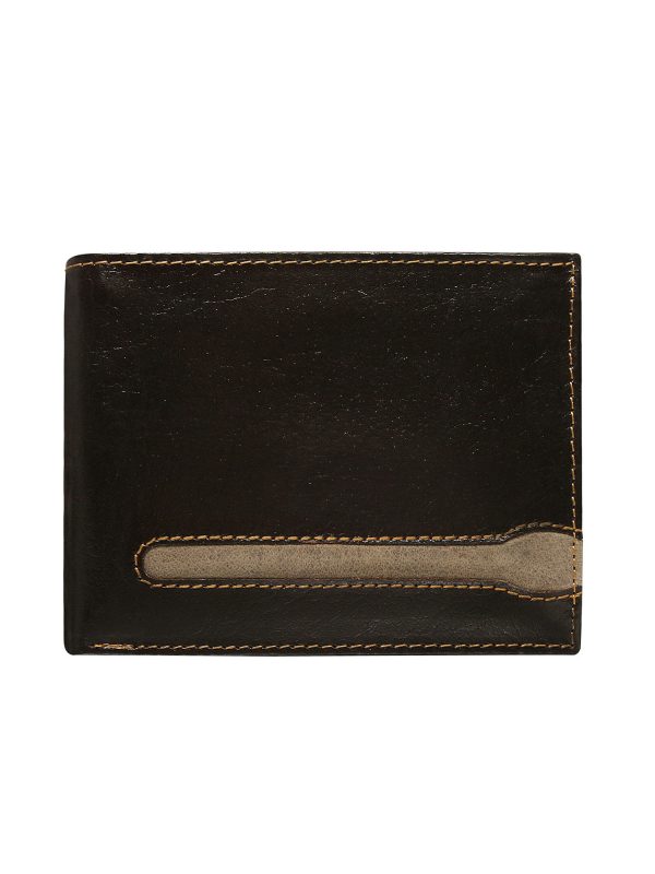 Brown Horizontal Genuine Leather Men's Wallet