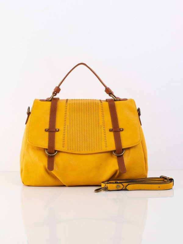 Yellow bag with detachable strap