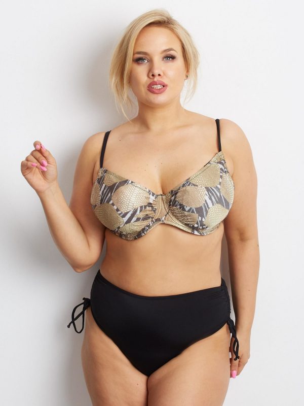 Black and beige swimsuit plus size Everywhere