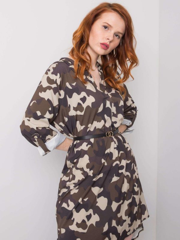 Beige Khaki Camo Dress Blaise