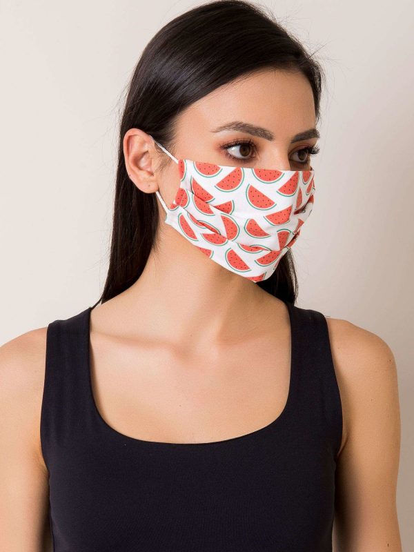 White protective mask in watermelons