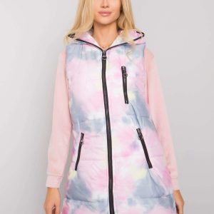 Grey and pink Ista hooded vest