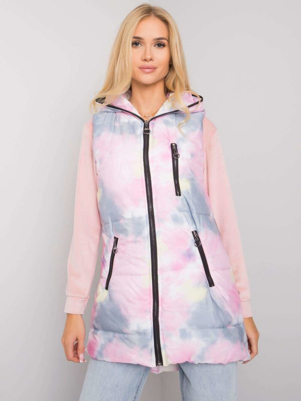 Grey and pink Ista hooded vest