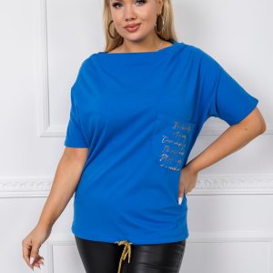 Haylie's dark blue plus size blouse