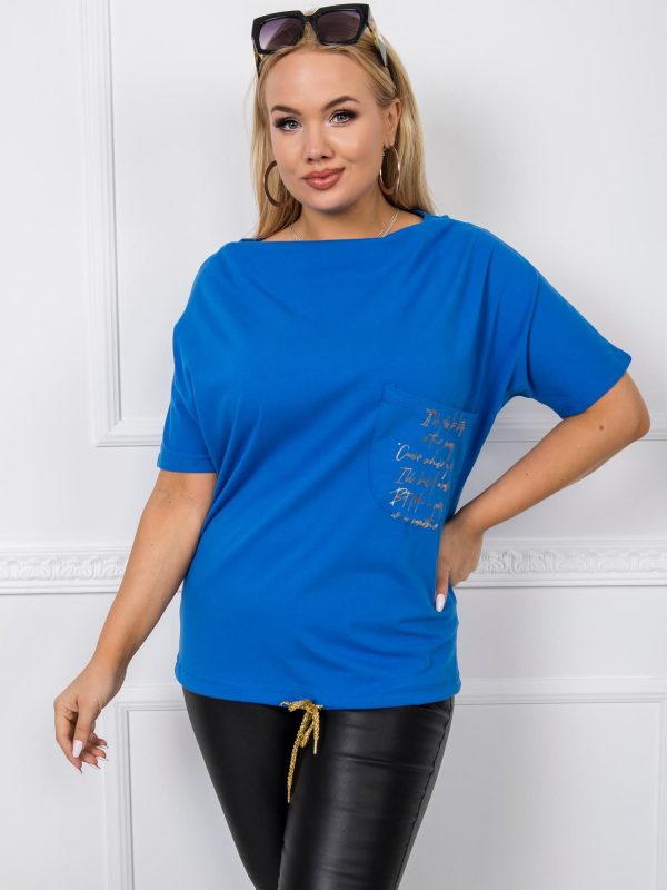 Haylie's dark blue plus size blouse