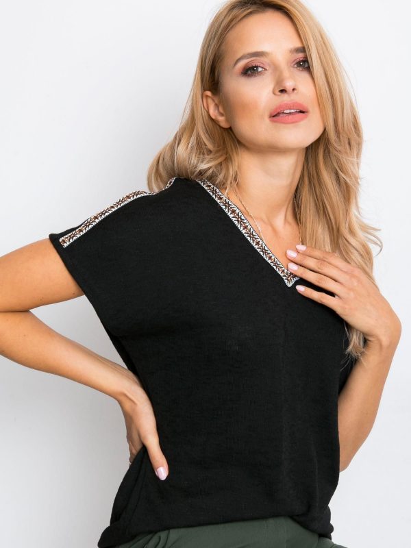 RUE PARIS Black blouse Jasmine