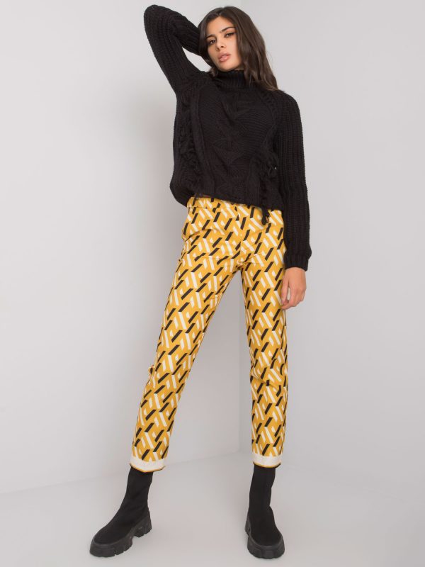 Black & Yellow Dorchester Patterned Trousers