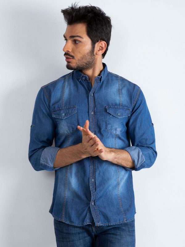 Men's Ranch Blue Shirt