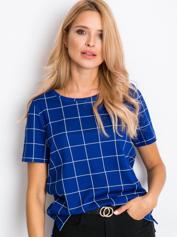 RUE PARIS Cobalt blouse Denise