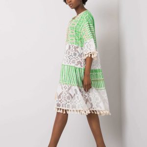 Nayeli's green boho dress