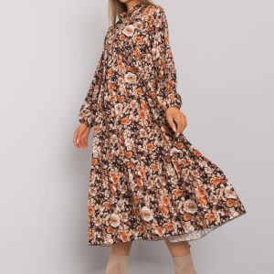 Skye RUE PARIS Floral Dress Light Brown