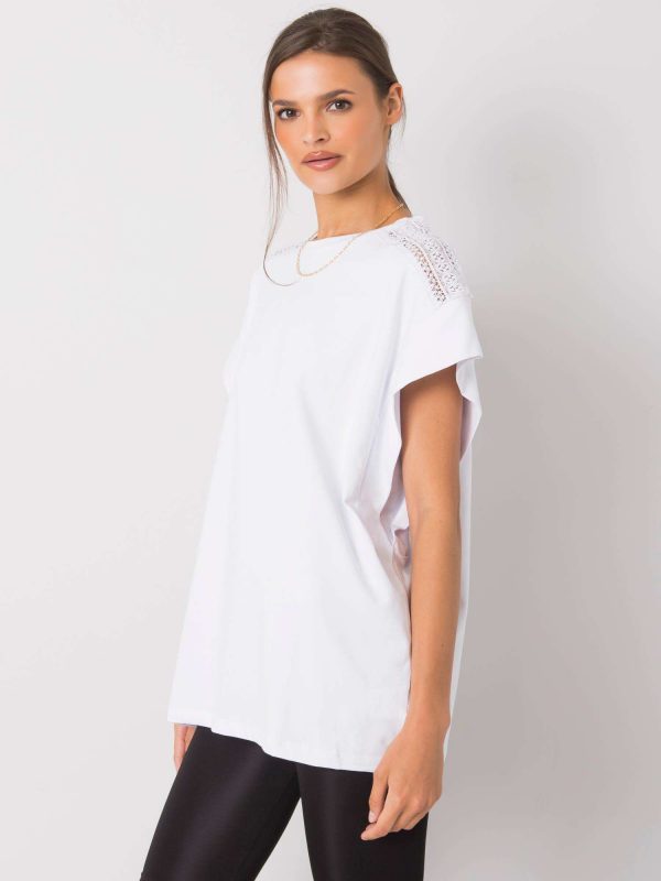 Denise's white casual blouse