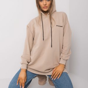 Beige sweatshirt with pockets Indira