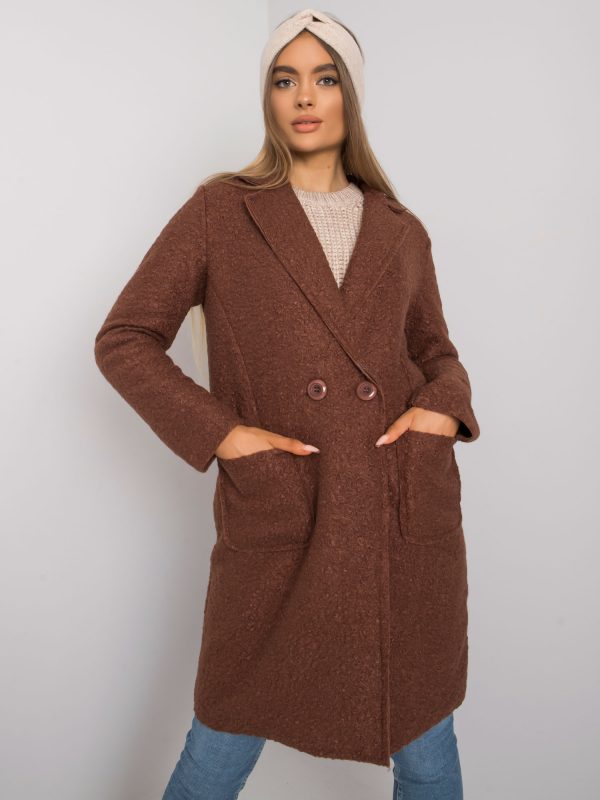 Brown classic coat Damme OCH BELLA