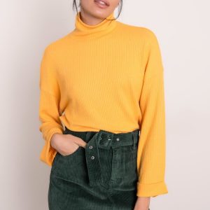 Yellow BSL Turtleneck Blouse