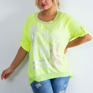 Fluo yellow blouse Presence PLUS SIZE