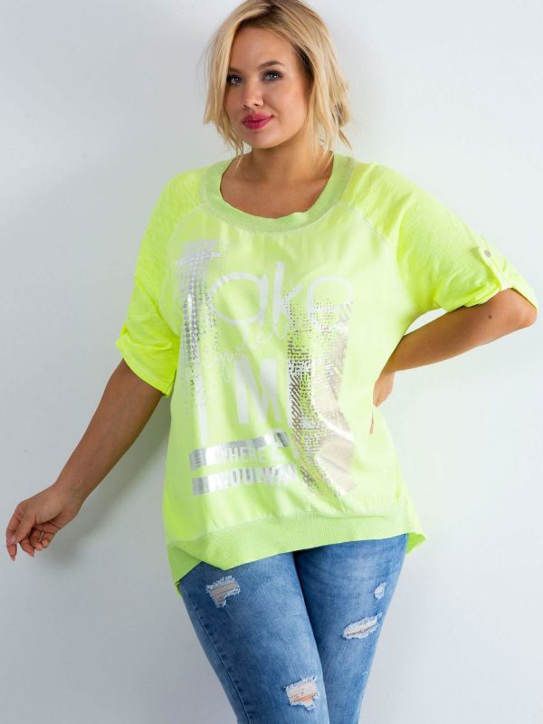 Fluo yellow blouse Presence PLUS SIZE