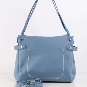 Blue eco-leather urban bag