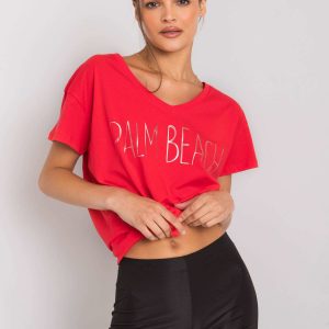 Red t-shirt with Denma inscription