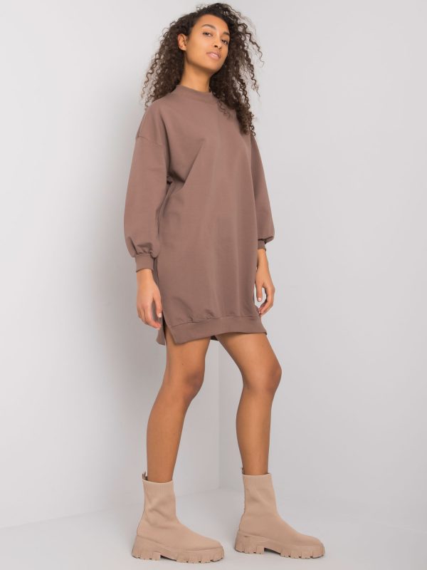 Brown Women's Cotton Dress Maretta RUE PARIS