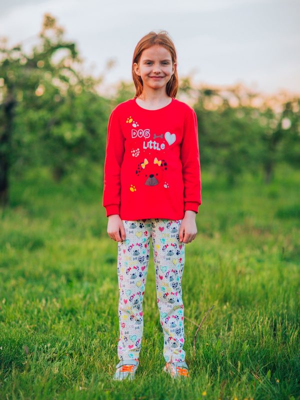 Red pajamas for girl