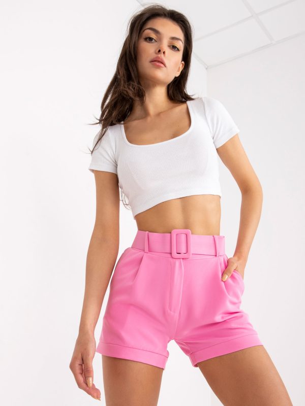 Pink Elegant Women's Shorts