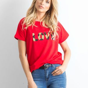 Red Loose T-shirt Lovers