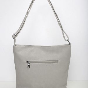 Grey eco-leather handbag