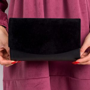 Black Eco Leather Clutch