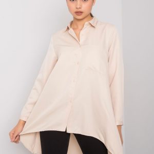 Gillian's beige asymmetrical shirt