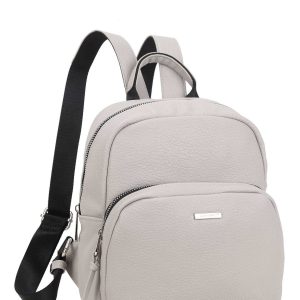 Grey backpack with pocket LUIGISANTO