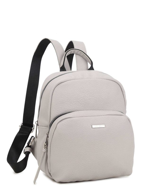 Grey backpack with pocket LUIGISANTO