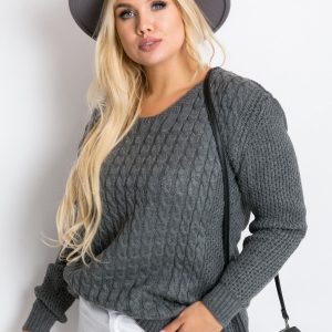 Dark Grey Plus Size Sweater Now