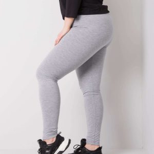 Grey Melange Plus Size Cotton Leggings Phoebe