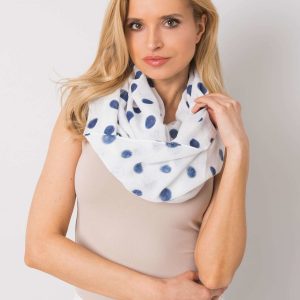 White-blue scarf with dots