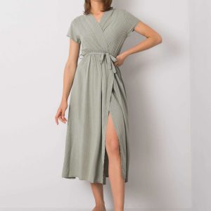 Josephine Green Slit Dress