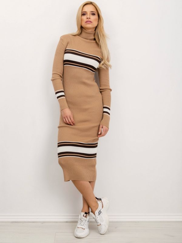 BSL Dark beige stripe dress