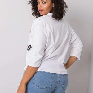 Kaylane white cotton blouse